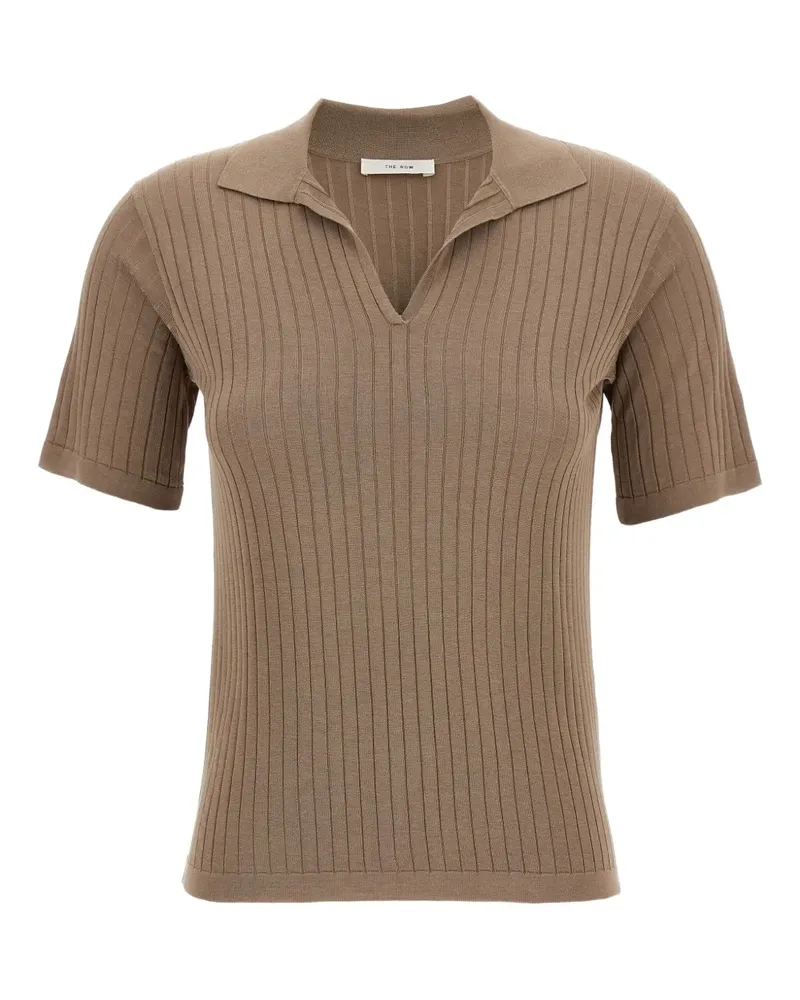 The Row Geripptes T-Shirt - Nude Nude