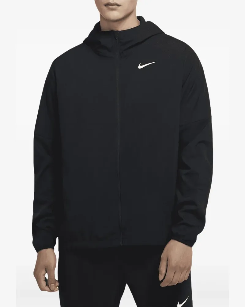 Nike Run Stripe "Black/Black" Lauf-Jacke - Schwarz Schwarz