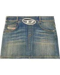 Diesel Denim-Minirock mit Logo-Schild Blau