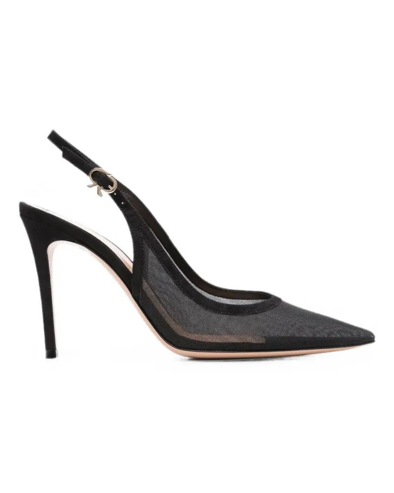 Gianvito Rossi Organza Slingback-Pumps - Schwarz Schwarz