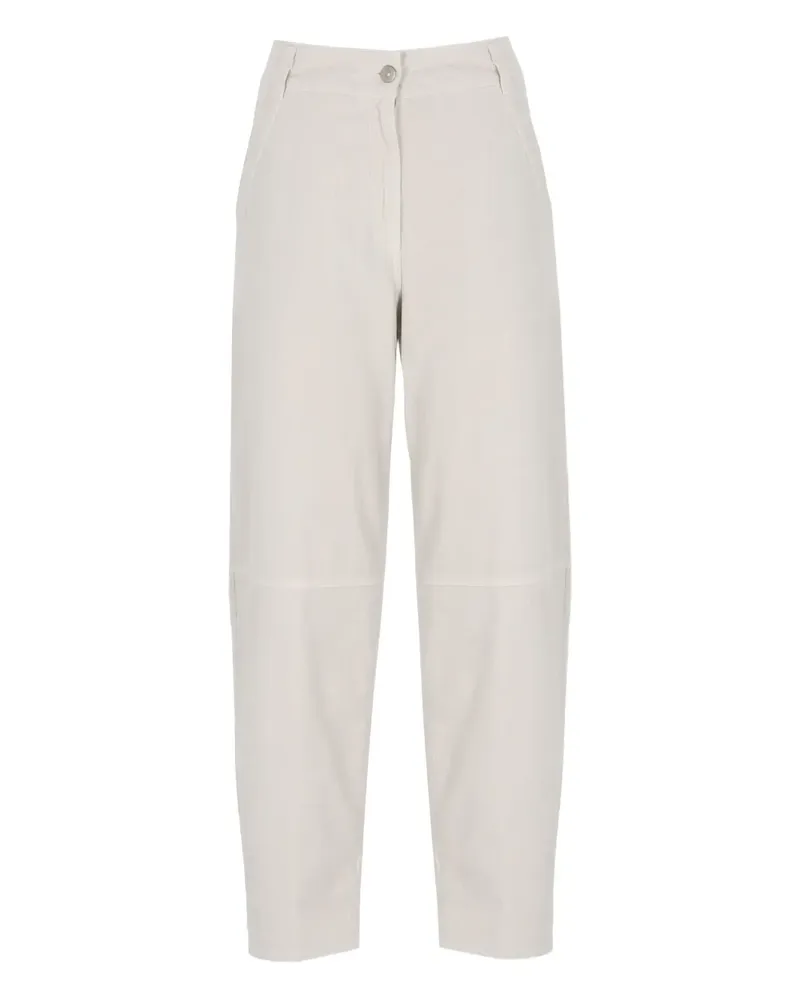 PANICALE Cashmere tapered cotton trousers - Nude Nude