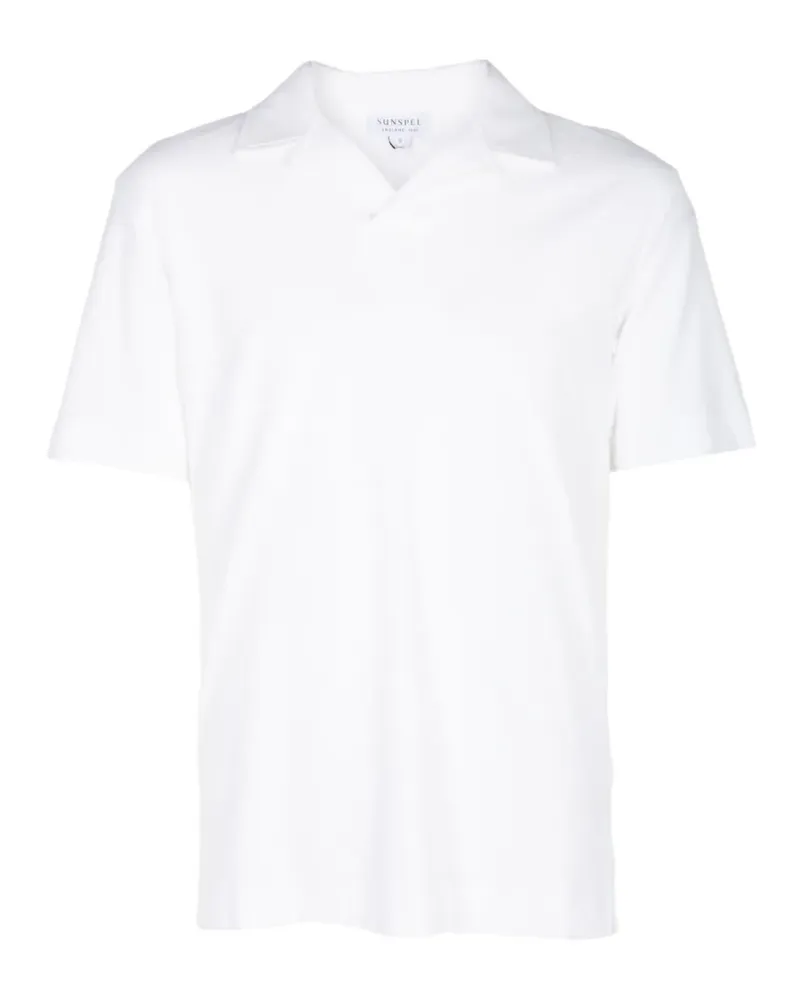 Sunspel Kurzärmeliges T-Shirt aus Frottee - Weiß Weiß