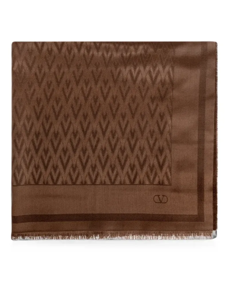 Valentino Garavani VLogo jacquard scarf - Braun Braun
