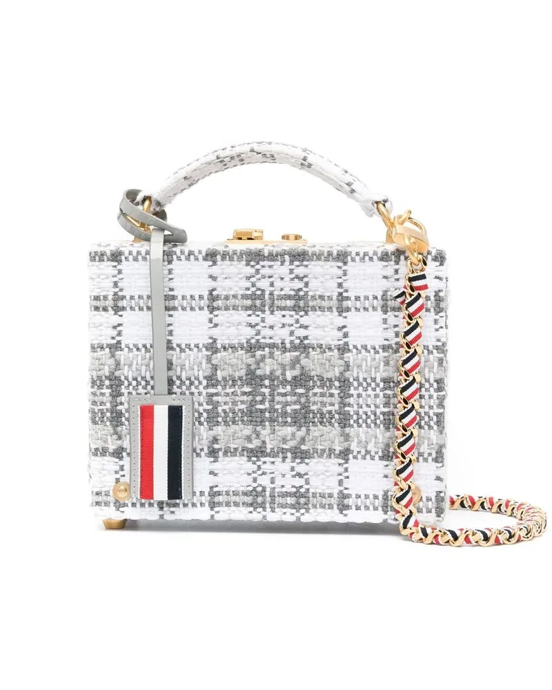 Thom Browne Tweed-Tasche - Grau Grau