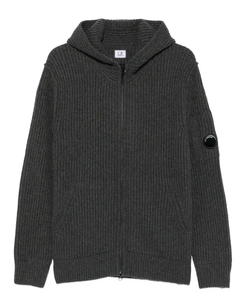 C.P. Company ribbed-knit hoodie - Grau Grau
