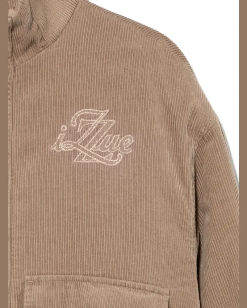 Izzue Jacke mit Logo-Stickerei - Nude Nude