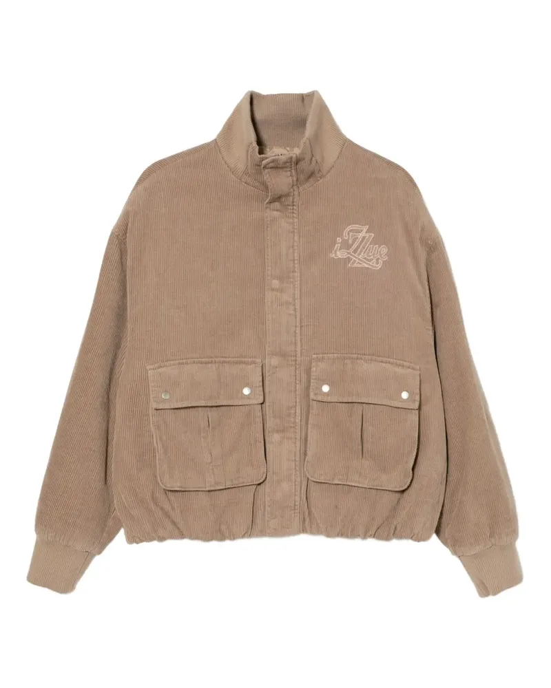 Izzue Jacke mit Logo-Stickerei - Nude Nude