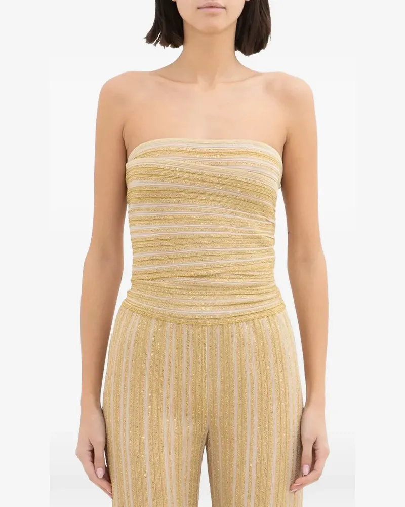 Missoni Gerafftes Oberteil im Metallic-Look - Gold Gold