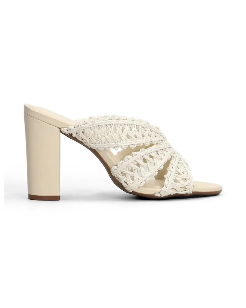 AREZZO woven crossover-strap sandals - Nude Nude
