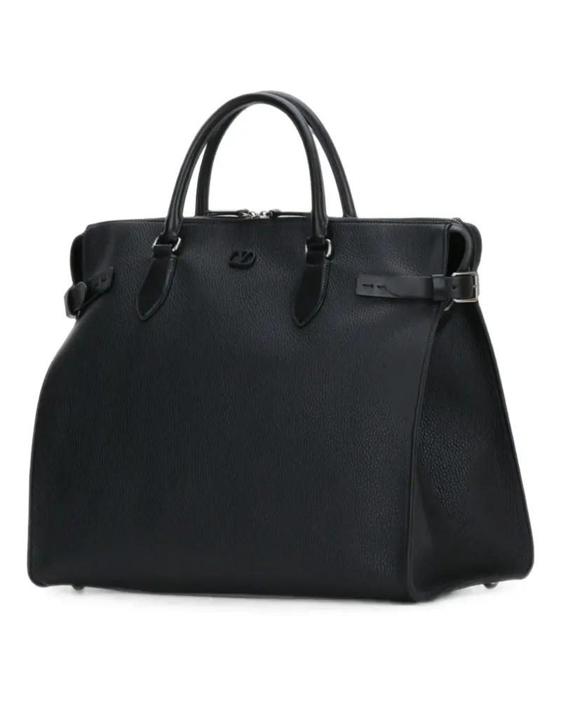 Valentino Garavani VLogo grain leather tote bag - Schwarz Schwarz