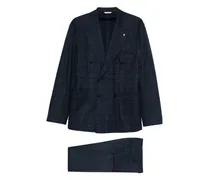 Anzug mit Prince of Wales-Karo - Blau