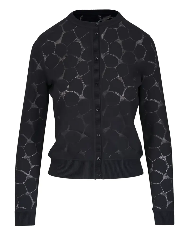 Akris round pattern cardigan - Schwarz Schwarz