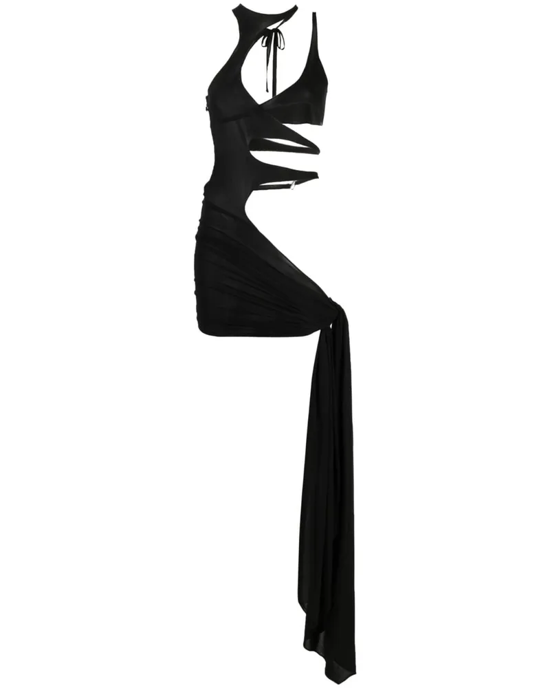 Thierry Mugler Kleid mit Cut-Outs - Schwarz Schwarz
