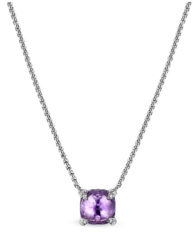 David Yurman Petite Chatelaine Halskette mit Amethyst und Diamanten - Violett Violett