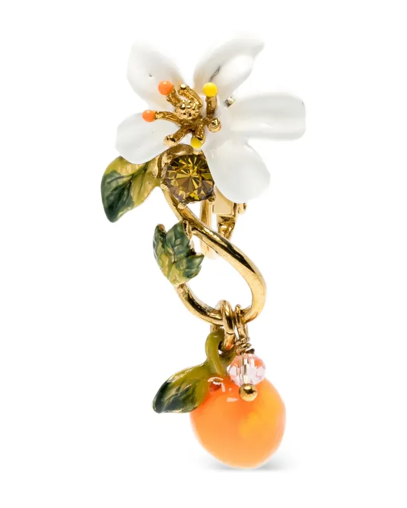 Les Néréides flower-motif earrings - Gold Gold