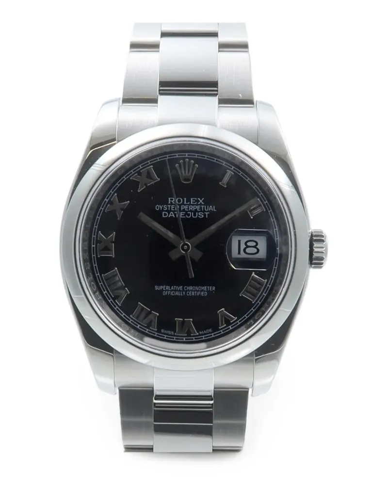 Rolex 2018 Datejust Armbanduhr 36mm - Schwarz Schwarz