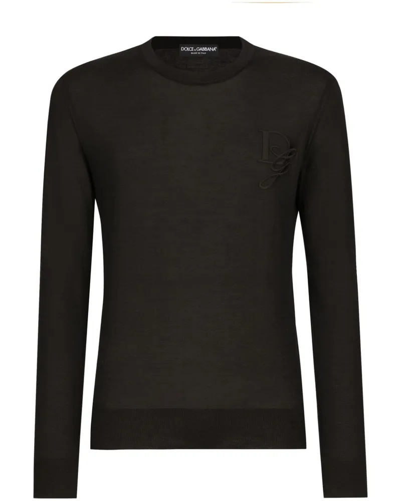 Dolce & Gabbana Pullover mit Logo-Stickerei - Schwarz Schwarz