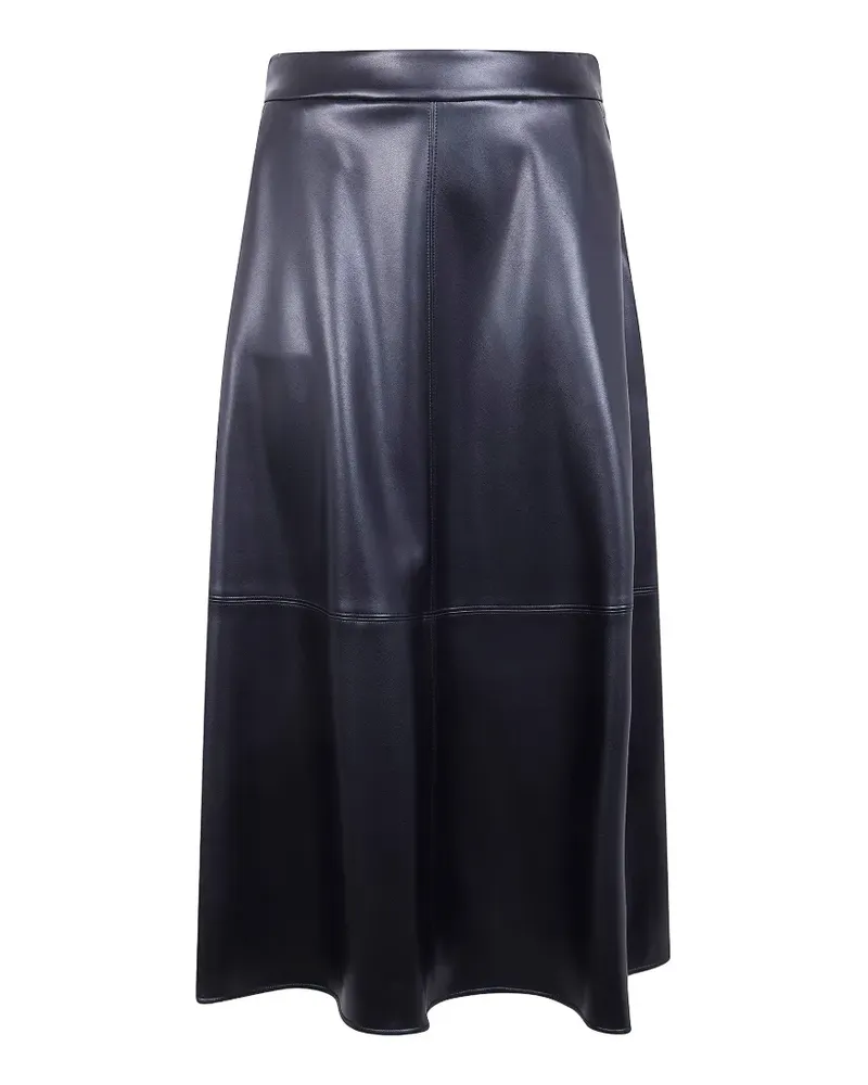 Max Mara Max Mara panelled leather A-line skirt - Schwarz Schwarz