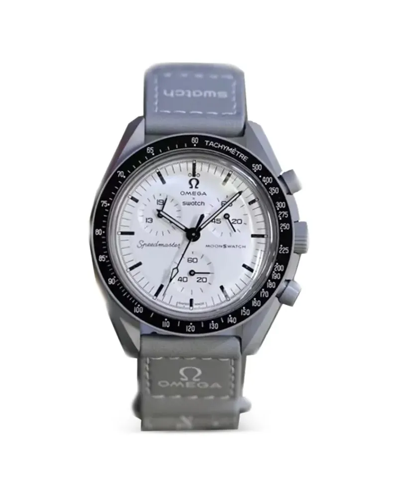 Omega x Swatch Bioceramic Moonswatch 42mm watch - Weiß Weiß