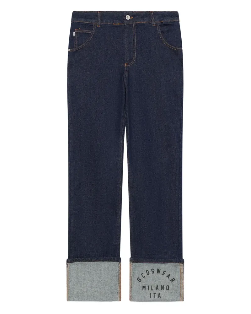 GCDS Jeans mit umgeschlagenem Saum - Blau Blau