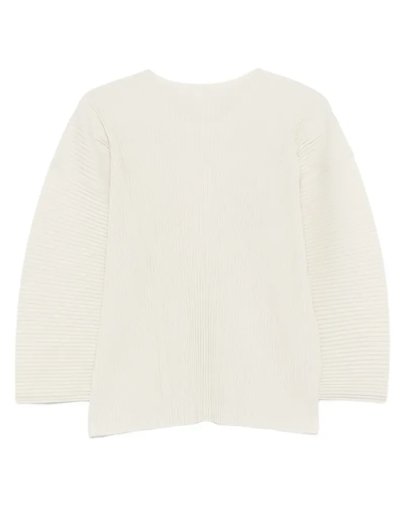 Issey Miyake Monthly Colors: September kariertes T-Shirt - 04 LIMESTONE WHITE 04