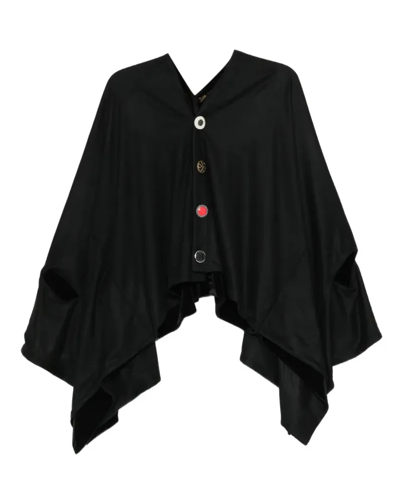 Junya Watanabe Asymmetrisches Cape - Schwarz Schwarz