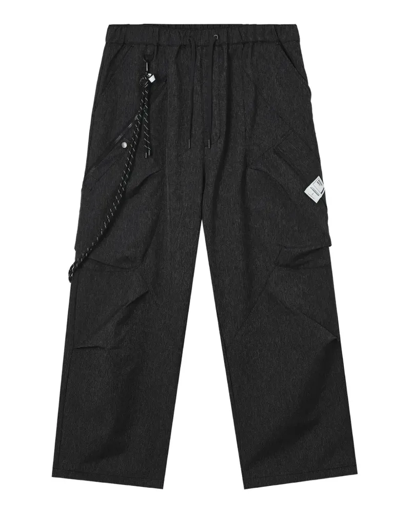 Musium Div. Cargohose mit Einsätzen - Schwarz Schwarz