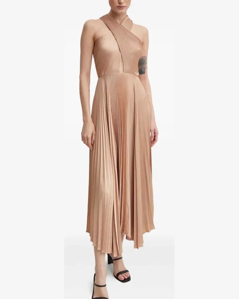 A.L.C. Athena Maxikleid mit Falten - Nude Nude