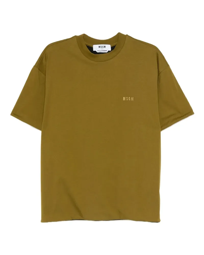 MSGM logo-detail T-shirt - Grün Grün