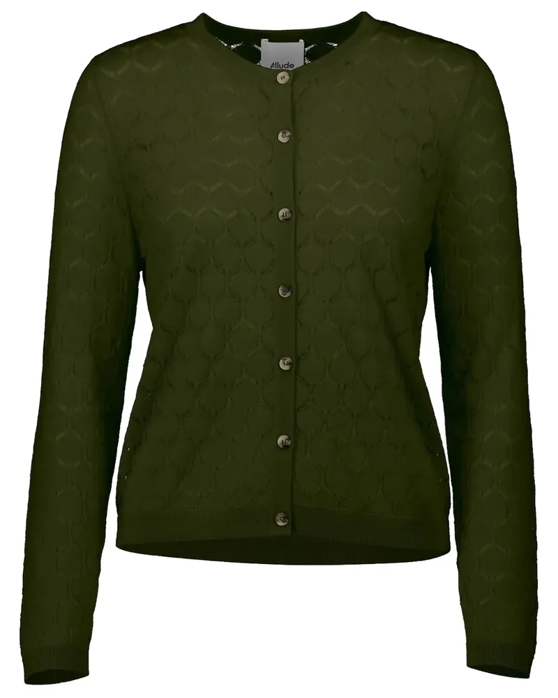 ALLUDE Cardigan mit Knopfleiste - Grün Grün