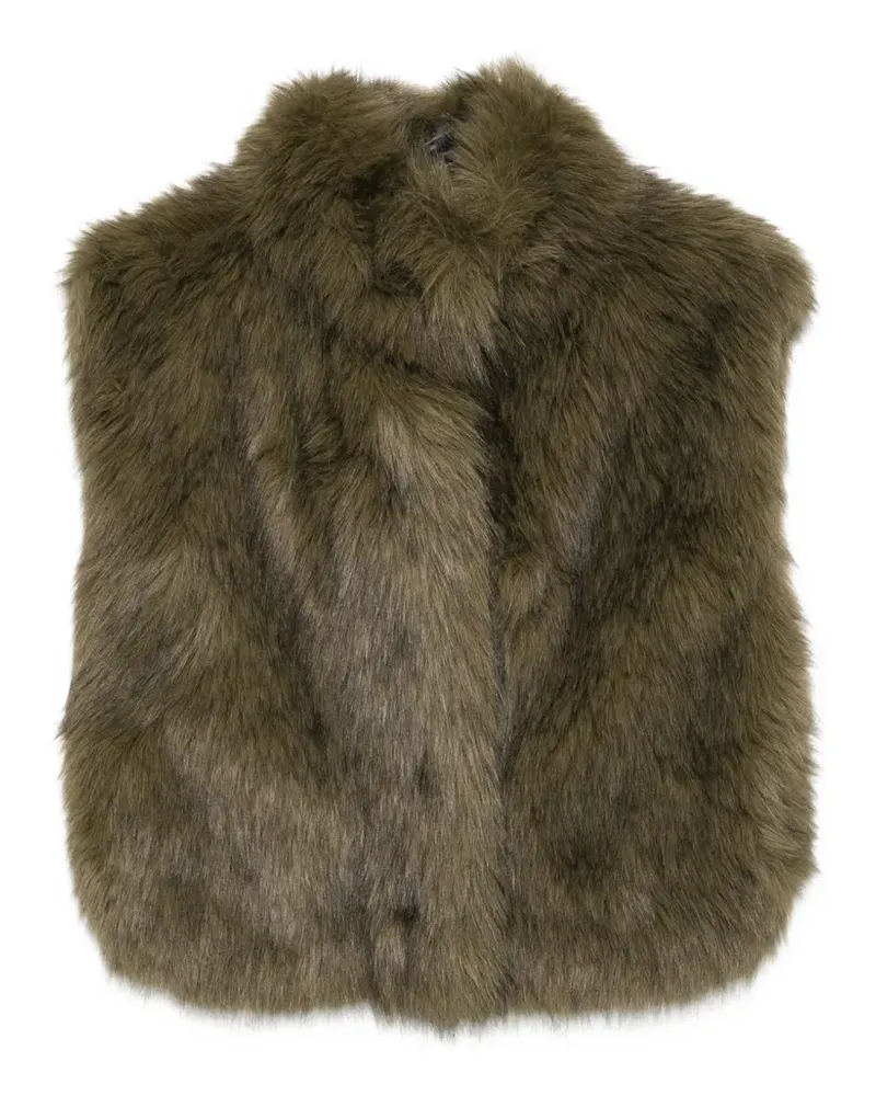 Patrizia Pepe faux-fur vest - Grün Grün