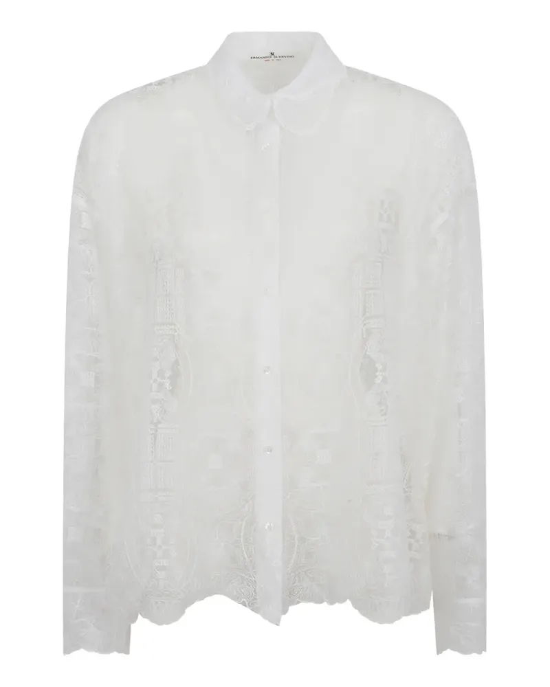 Ermanno Scervino embroidered lace shirt - Weiß Weiß