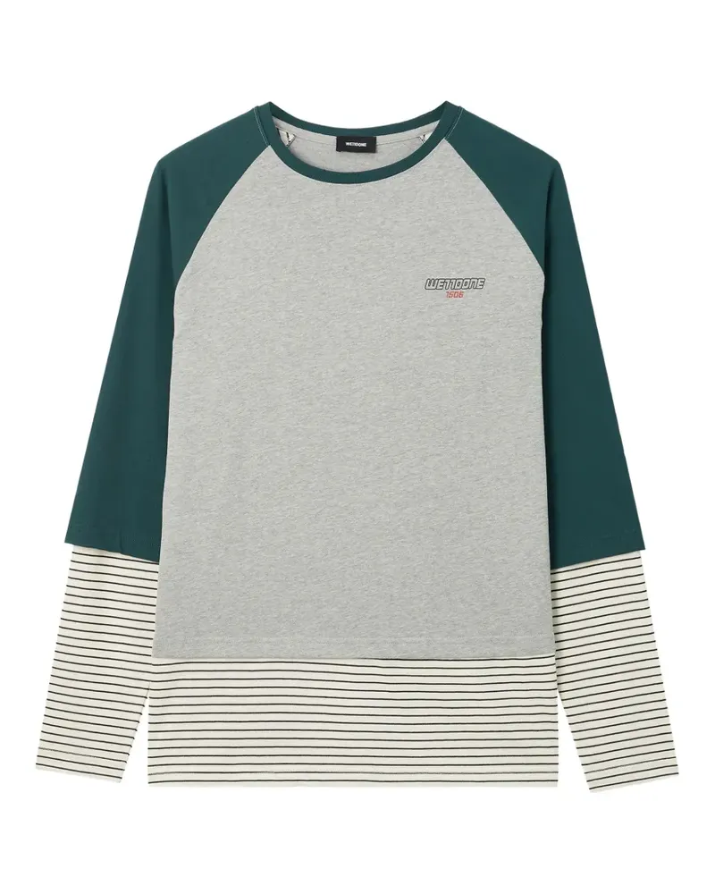 WE 11 DONE Langarmshirt im Layering-Look - Grau Grau