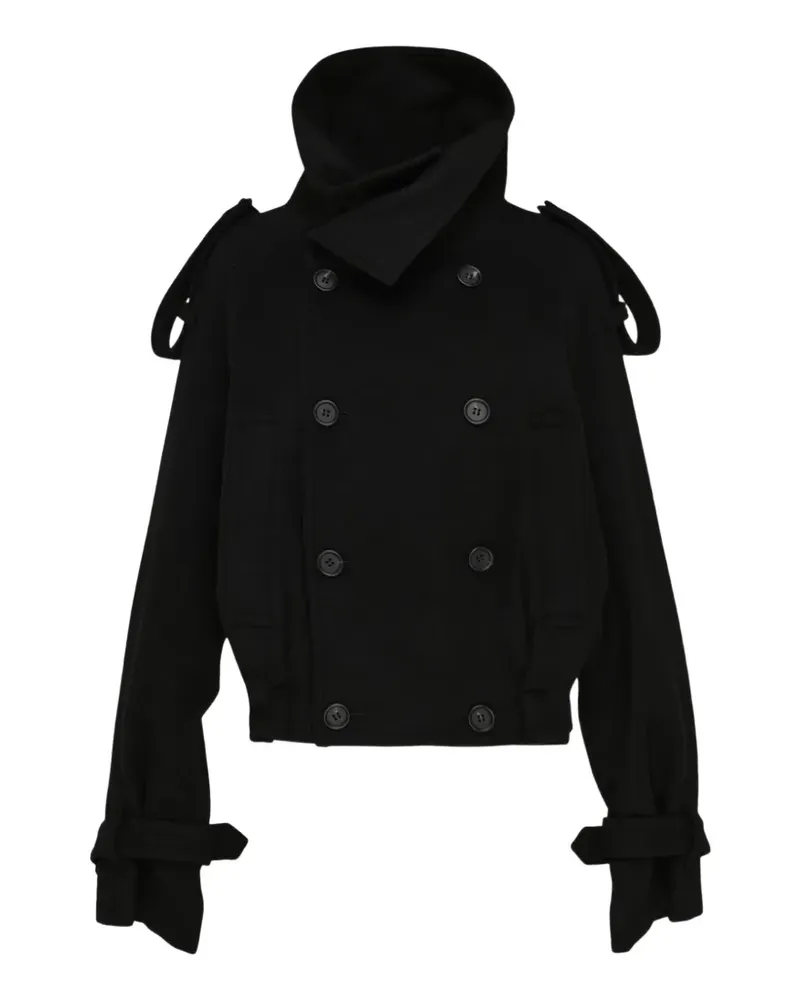Yohji Yamamoto double-breasted trench jacket - Schwarz Schwarz