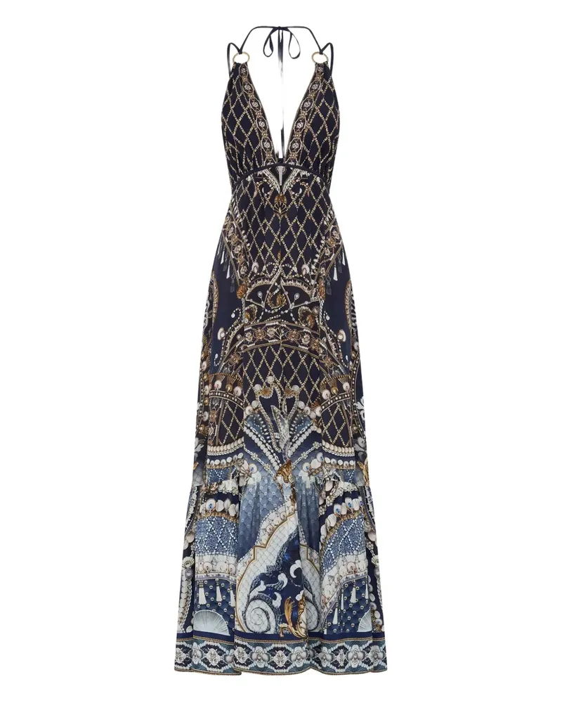 Camilla Gestuftes Kleid - Blau Blau