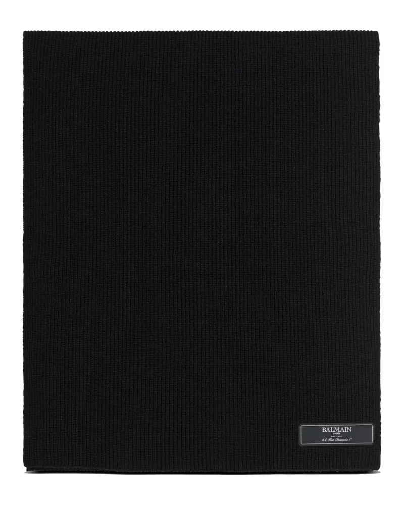 Balmain Paris Schal aus Wolle - Schwarz Schwarz