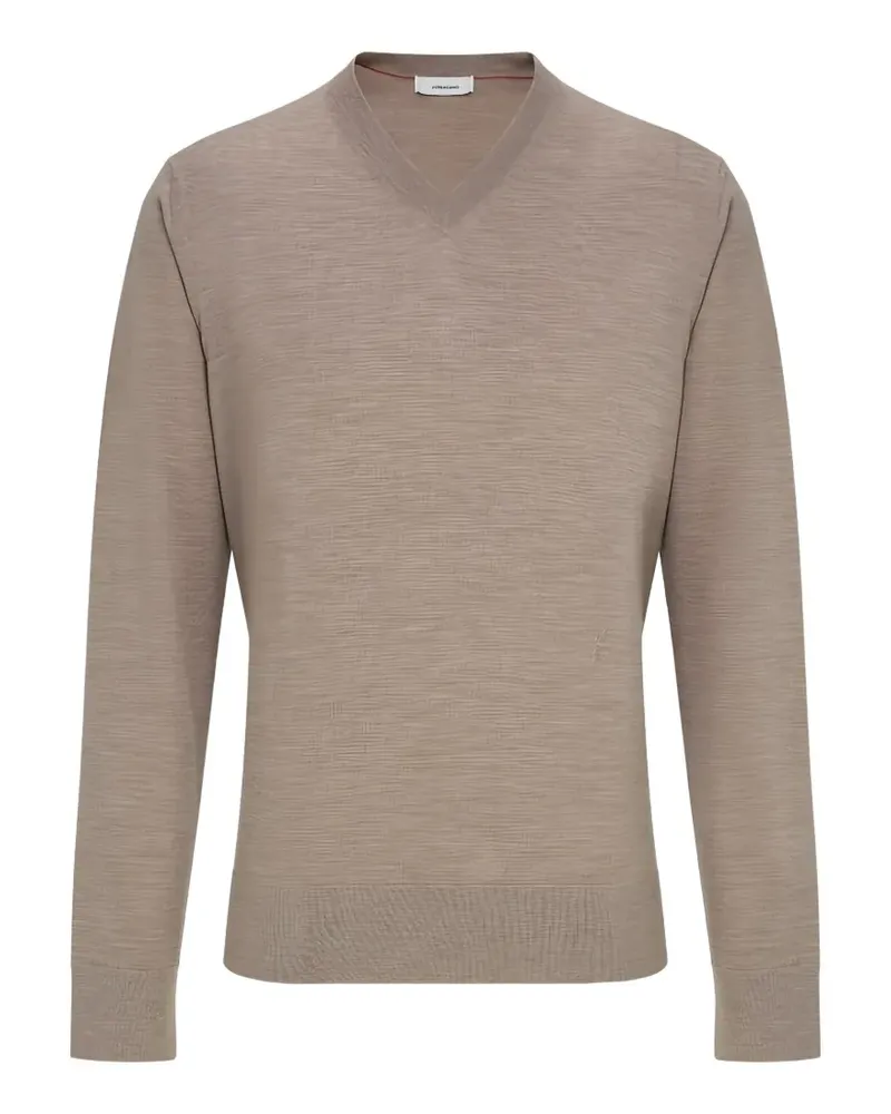 Ferragamo Pullover mit V-Ausschnitt - Braun Braun