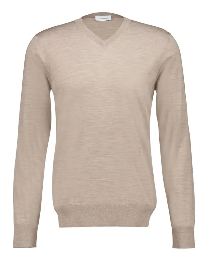 Ferragamo Pullover mit V-Ausschnitt - Braun Braun