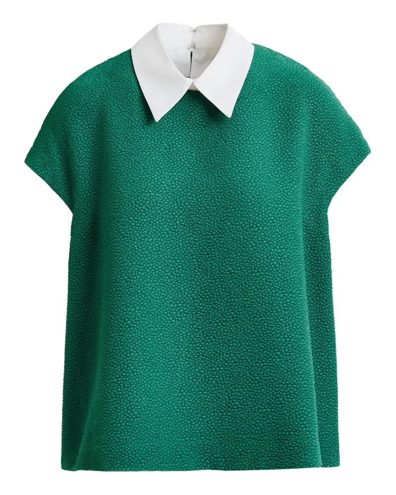 Essentiel Bluse mit Polokragen - Grün Grün