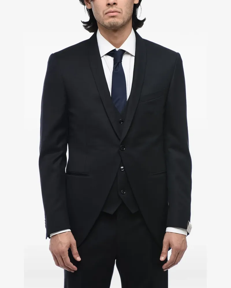 Corneliani Sakko mit Schalkragen - Blau Blau