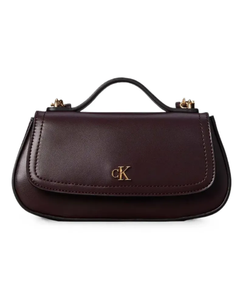 Calvin Klein Schultertasche mit Logo-Schild - Rot Rot