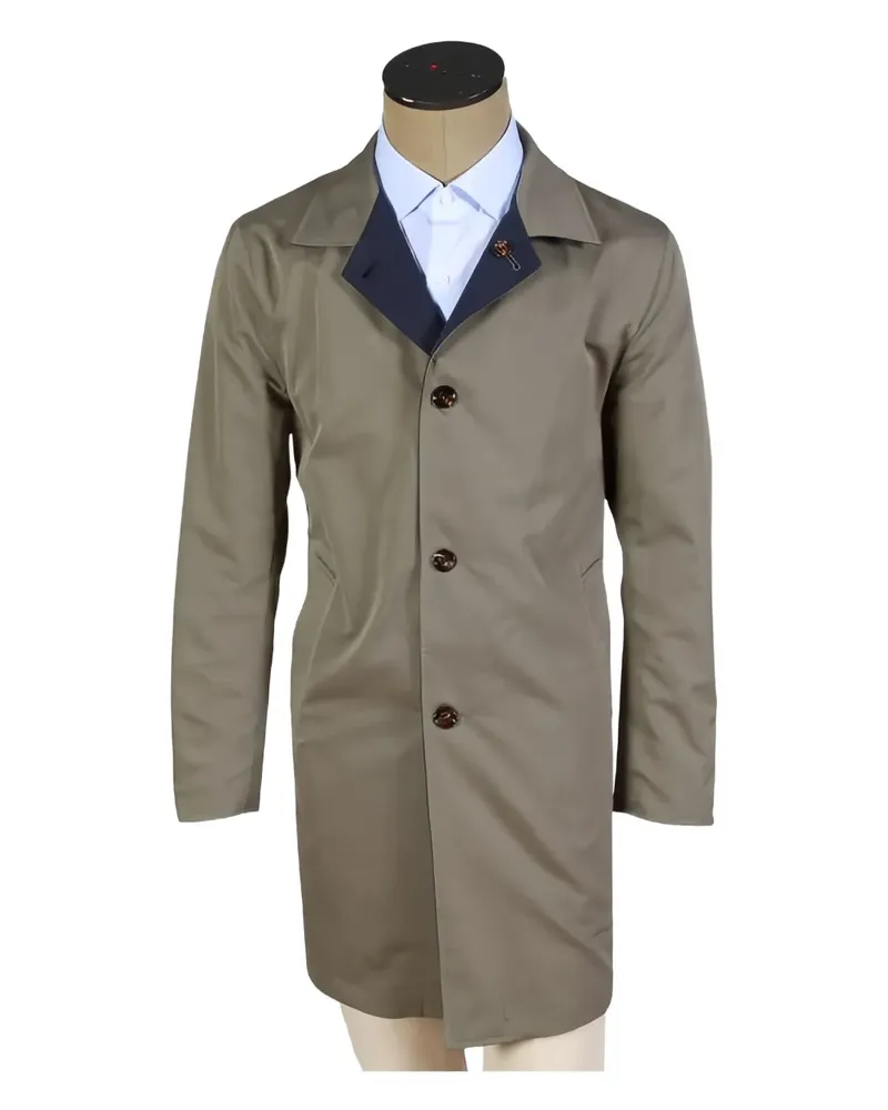 Kiton x Kired by  Ben wendbarer Regenmantel mit Knöpfen - Blau Blau