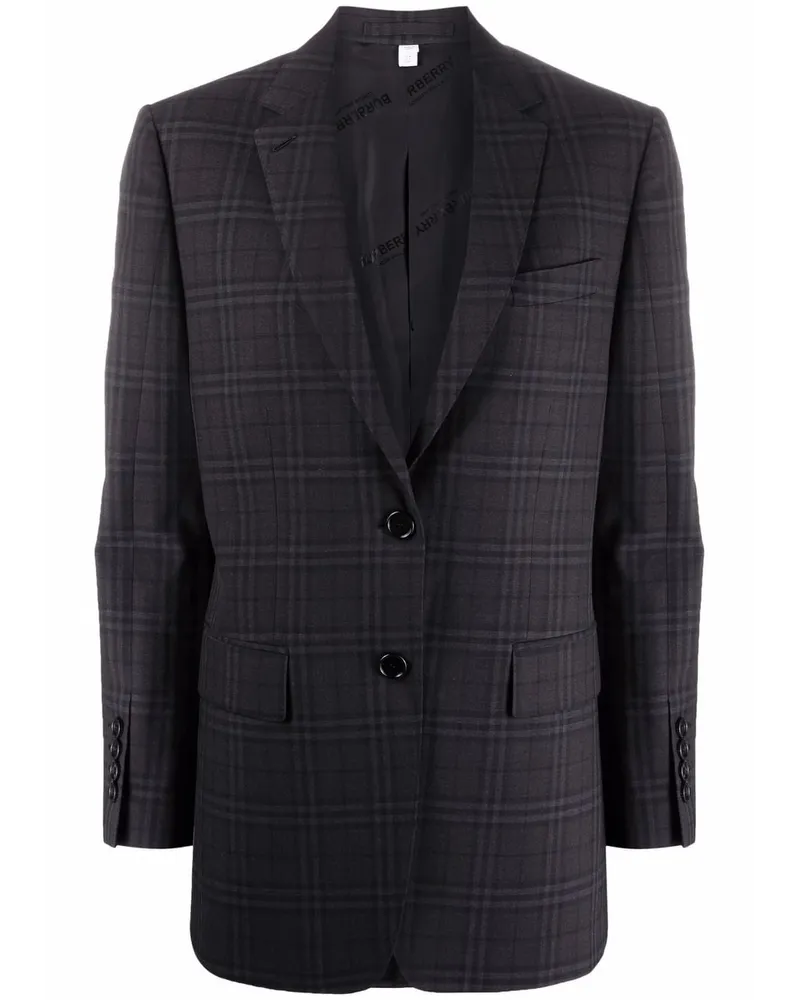 Burberry Blazer mit Karomuster - Schwarz Schwarz