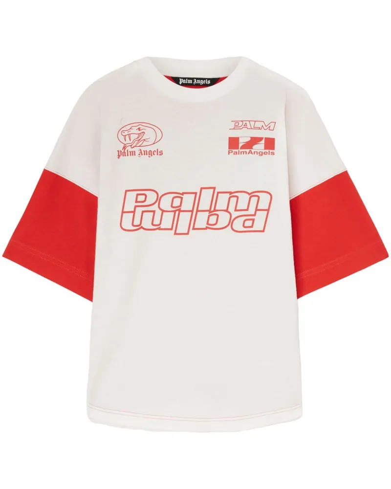 Palm Angels T-Shirt mit Schlangen-Print - Weiß Weiß