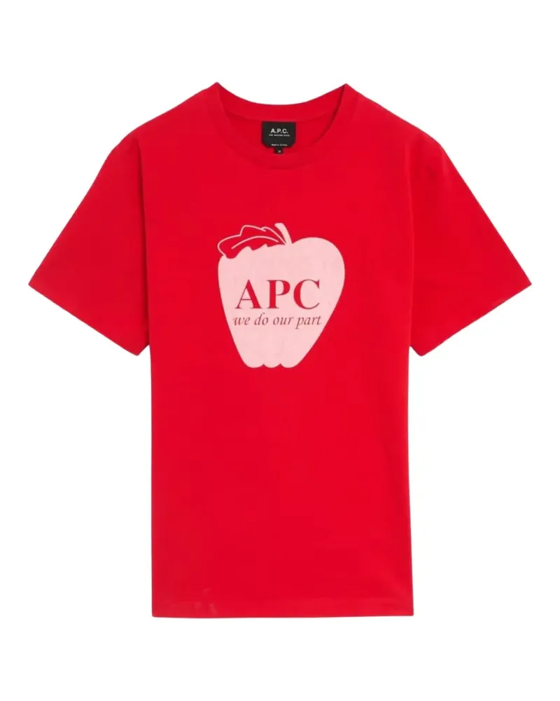 A.P.C. graphic-print T-shirt - Rot Rot