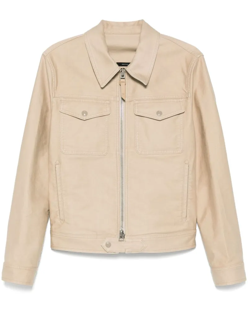 Tom Ford Jacke aus Gabardine - Nude Nude