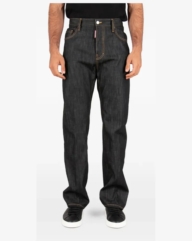 Dsquared2 Hose mit Ziernähten - Schwarz Schwarz