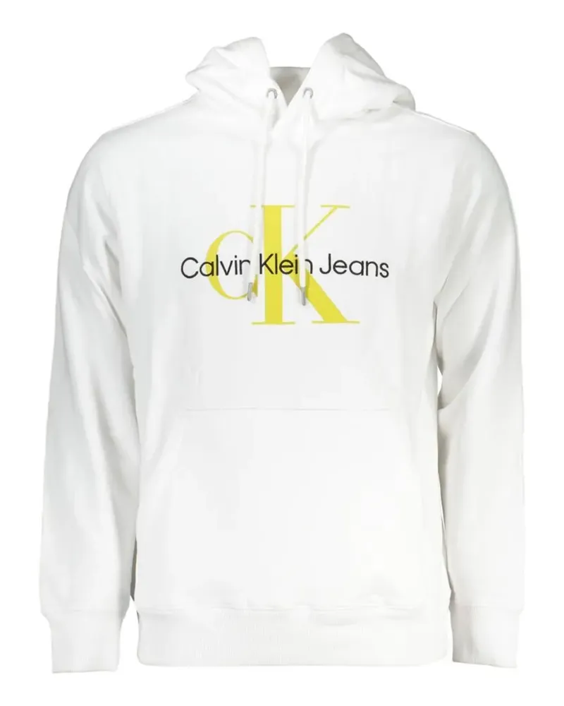 Calvin Klein monogram-print hoodie - Weiß Weiß
