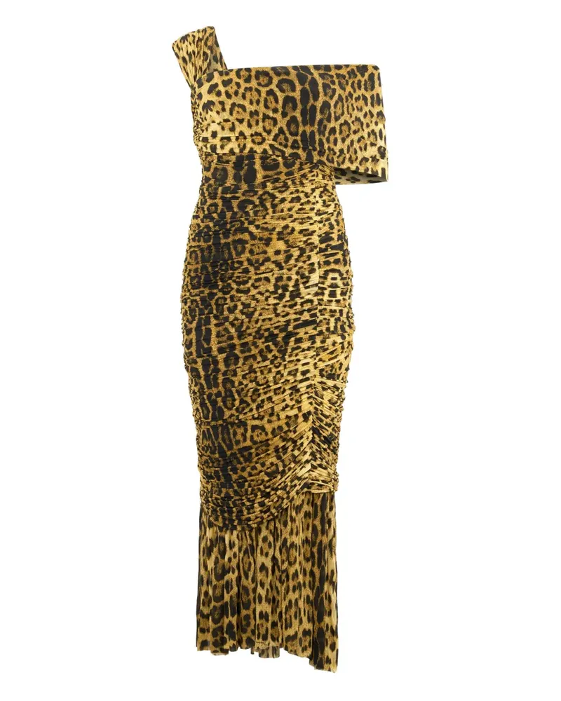 Roberto Cavalli One-Shoulder-Kleid - Gelb Gelb