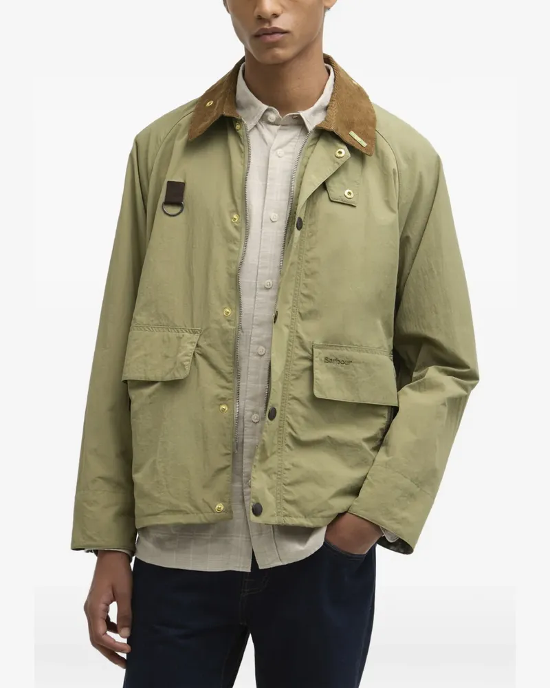 Barbour Jacke mit Cordkragen - Grün Grün